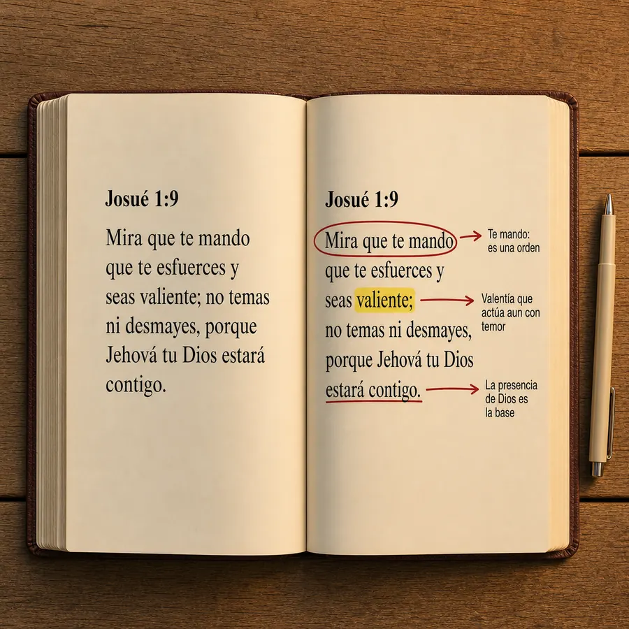 Página explicada de Josué 1:9