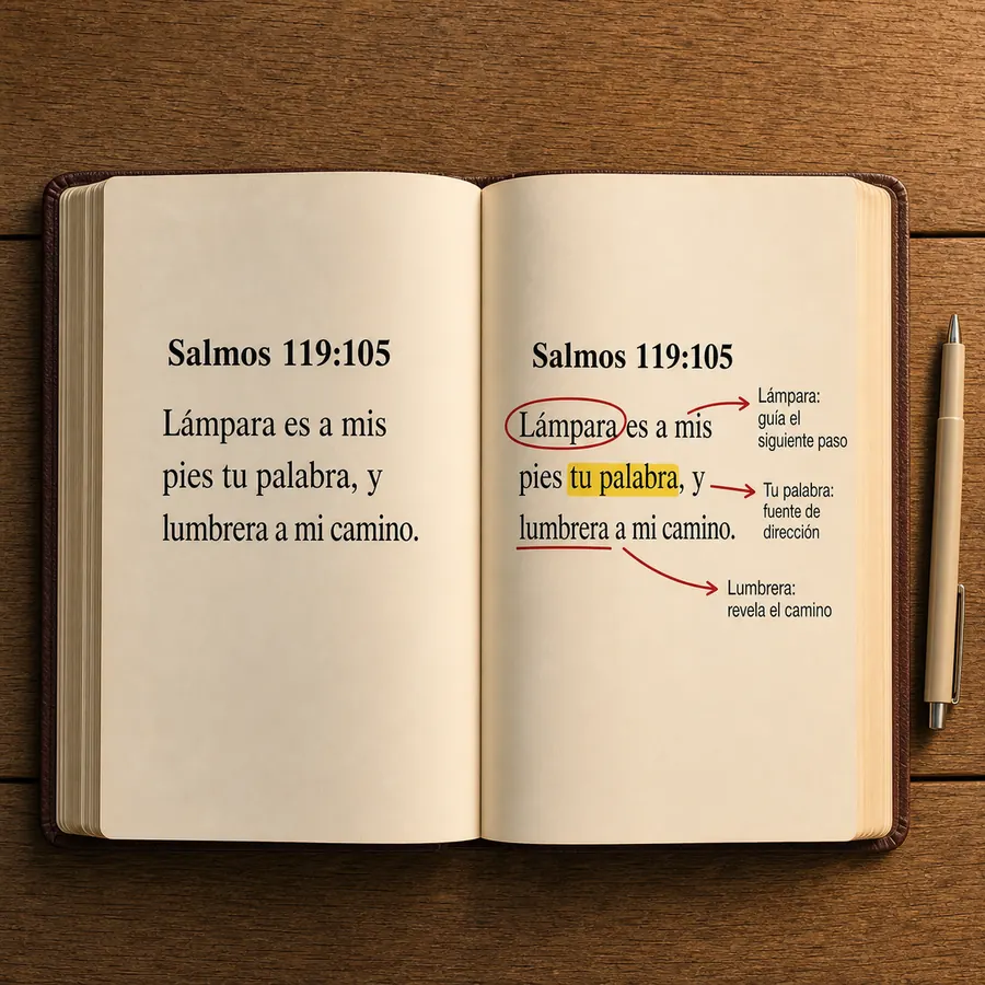 Página explicada de Salmos 119:105